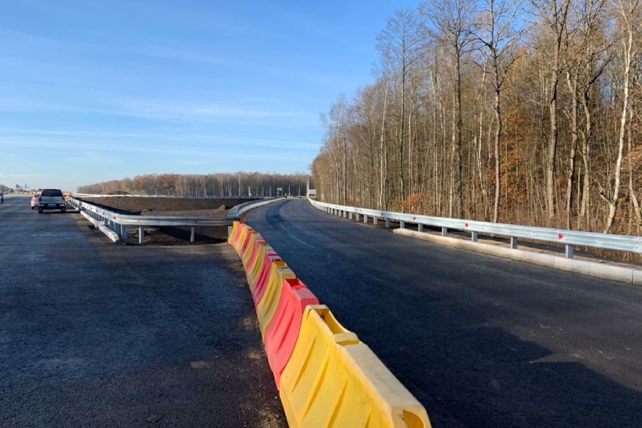 В Калининграде открыли съезд с Северного обхода на новую дорогу в Чкаловск