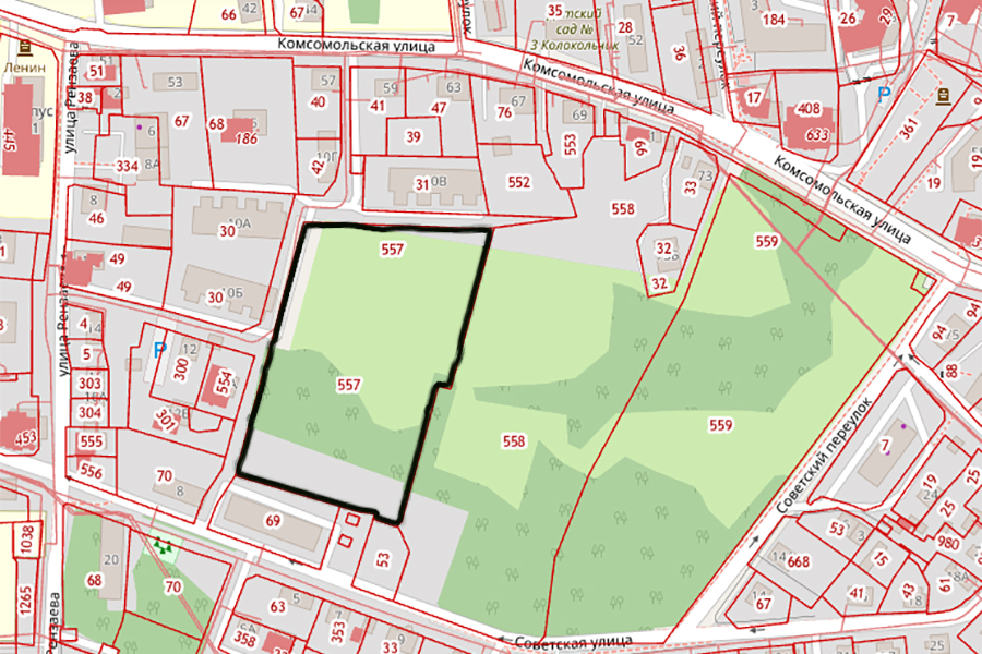 Изображение из публичной кадастровой карты