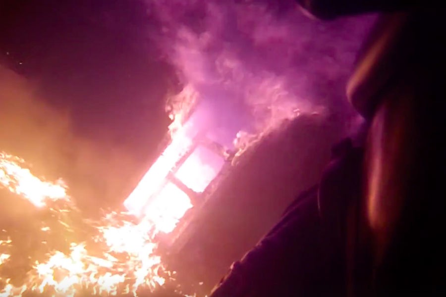 Пожарные сняли, как горел Калининград в 2018 году (видео)