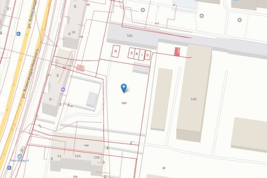 Скриншот публичной кадастровой карты