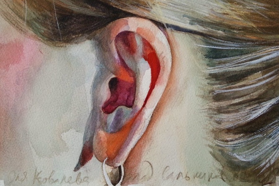 На фотографии — рисунок Владимира Сальникова из серии «10 тысяч левых женских ушей», предоставлено БФ ГЦСИ