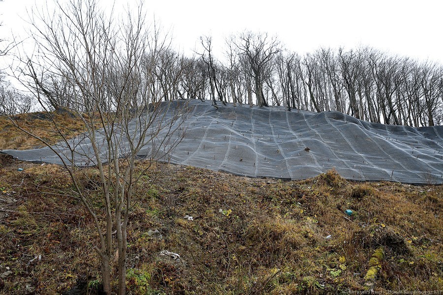 Власти начали готовить территорию под сооружение для защиты склона у отеля «Русь»