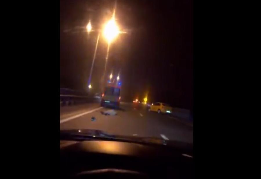 Очевидцы: под Калининградом на трассе насмерть сбили человека (видео)