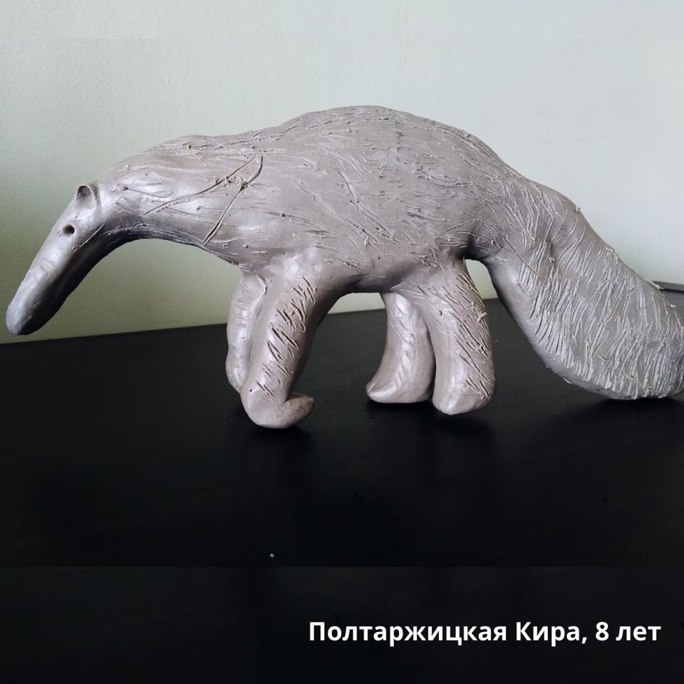 Калининградский зоопарк предложил детям слепить муравьеда. Вот что у них получилось (фото)