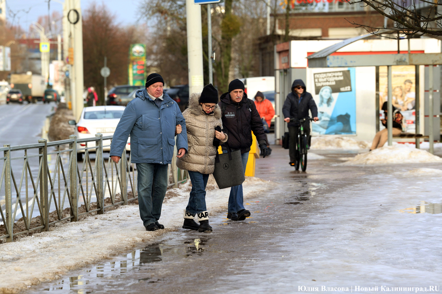 Чудеса эквилибристики и тонкости скольжения: как жители Калининграда передвигаются по тротуарам (фото)