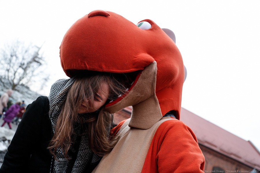 Косплей на Елизавету II: как прошёл День длинной колбасы в Музее Мирового океана