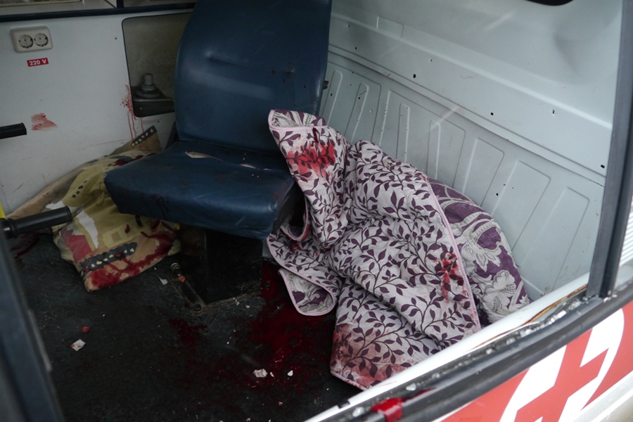 На улице Киевской столкнулись «Скорая помощь» и микроавтобус, есть пострадавшие (+фото)