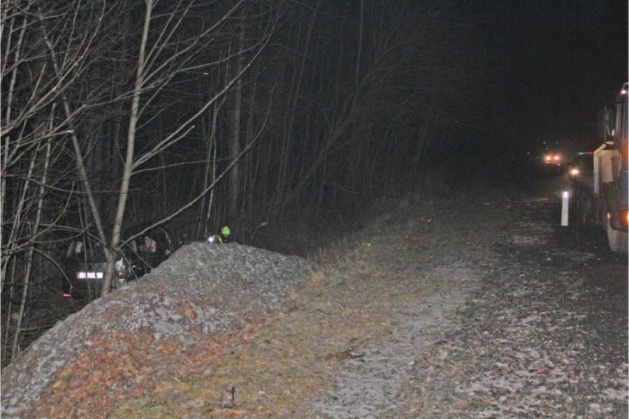Под Гурьевском «Фольксваген» вылетел в канаву и врезался в дерево (фото)