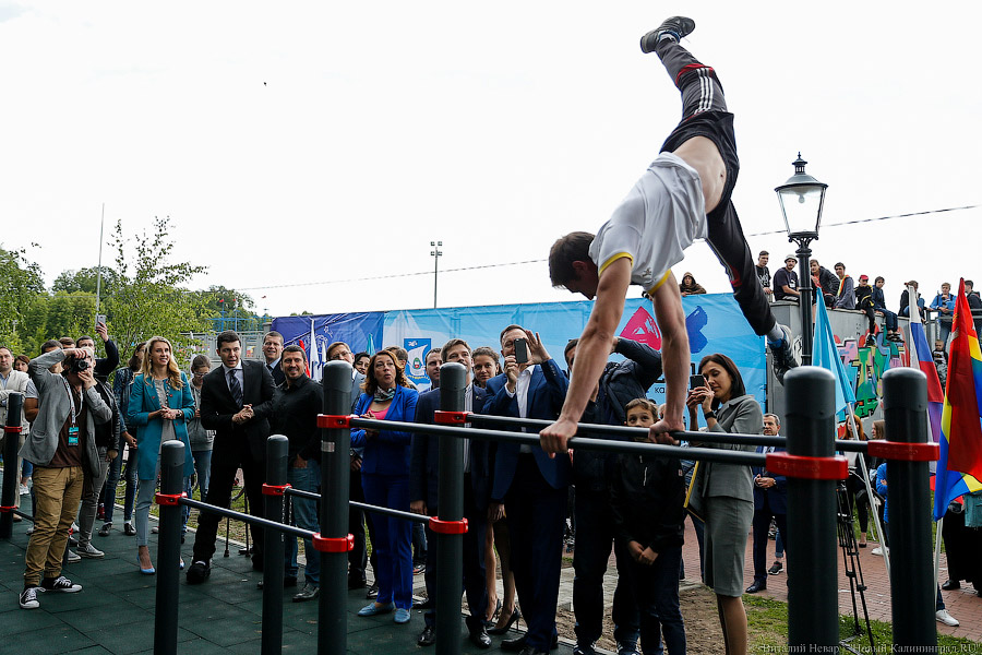 Воспитание улицей: как в Калининграде открывали площадку для воркаута