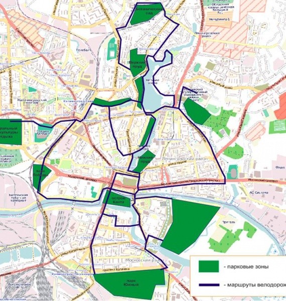 Генне: каждый год в Калининграде прибавляются километры велодорожек (схемы)