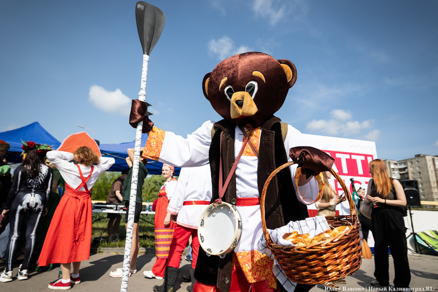 Царевны и богатыри на сапах: как в Калининграде прошёл костюмированный заплыв (фото)