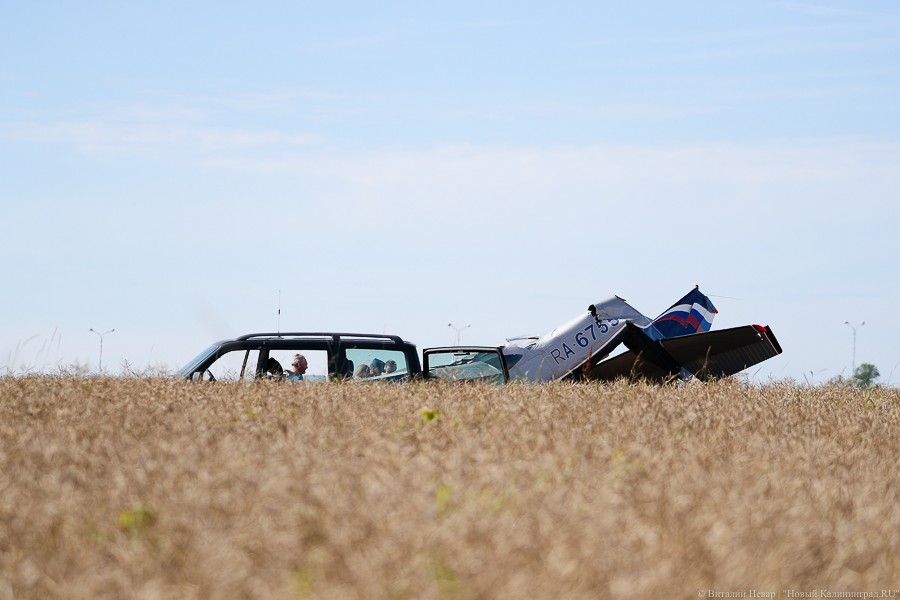 Авария спортивного самолёта под Калининградом. Фоторепортаж НК