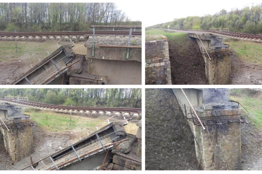 Курский губернатор опубликовал фото обрушившегося моста (фото)