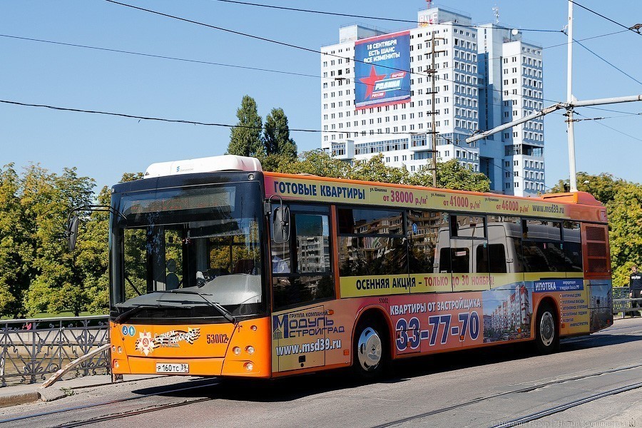 В автобусах Калининграда появились первые валидаторы, но оплатить можно только наличными