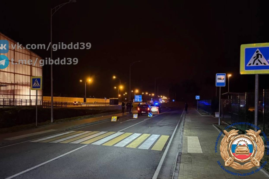 На дороге Калининград — Нестеров сбили несовершеннолетнего пешехода (фото)