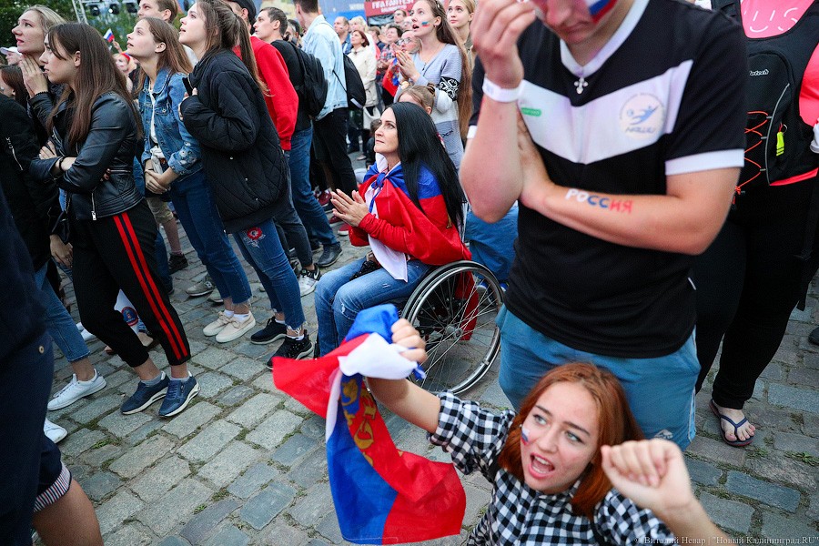 Спасибо, Россия!: как калининградцы поддерживали команду в игре против Хорватии