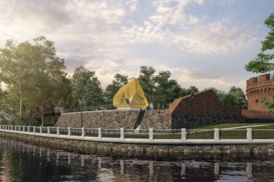 «Похоже на жёлтую кучу»: около Музея янтаря хотят установить инсталляцию «Инклюз» (фото)