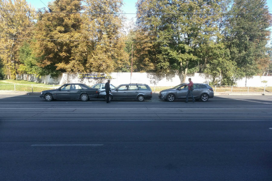 На Советском проспекте «паровозиком» столкнулись три авто (фото)