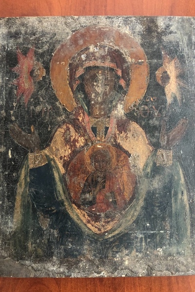 Во время реконструкции в Немане нашли две старинные иконы (фото)