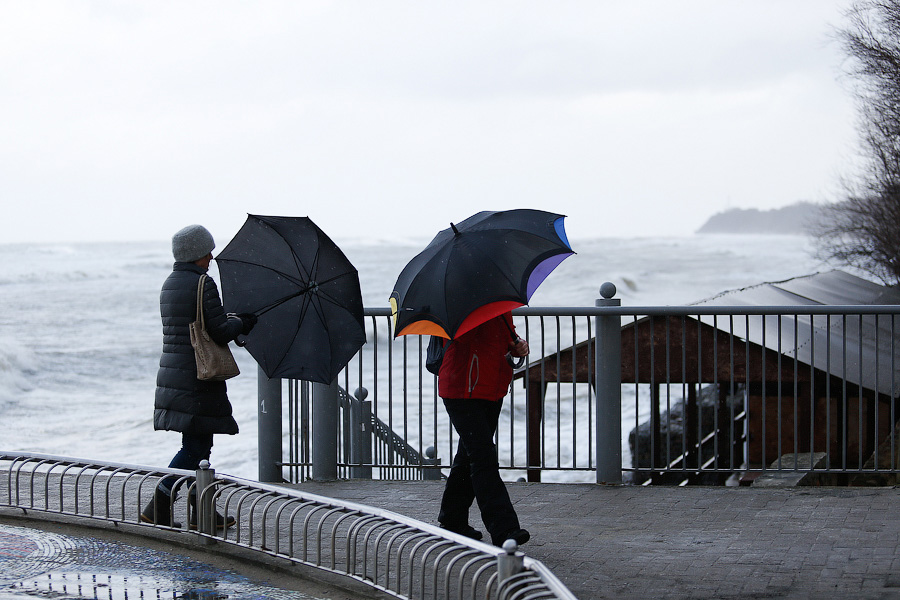 Штормовые селфи: ураган в Светлогорске (фото)