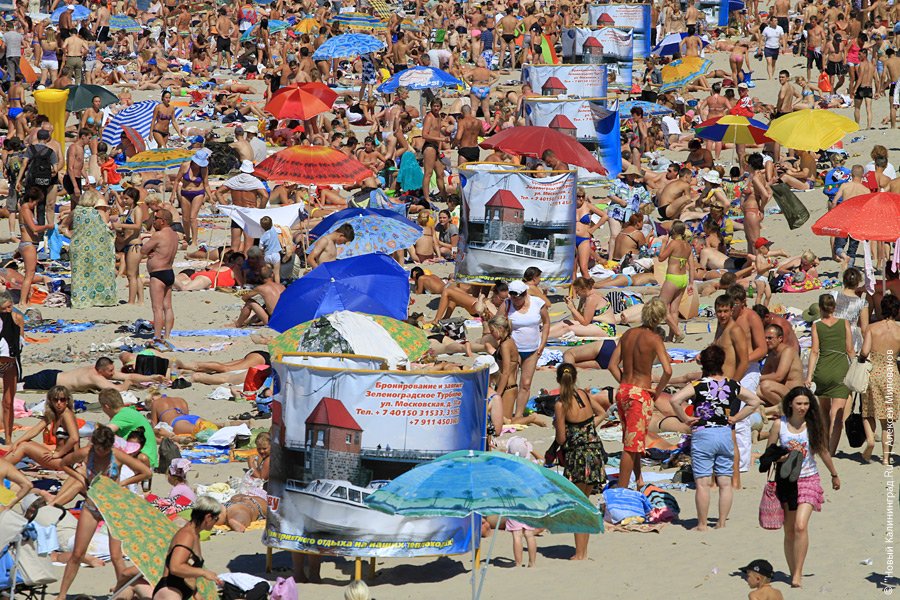 3 июля 2010: пляж в Зеленоградске