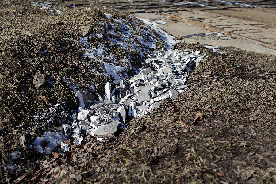 На проспекте Победы ночью демонтировали две из трех шумовых полос (+фото)