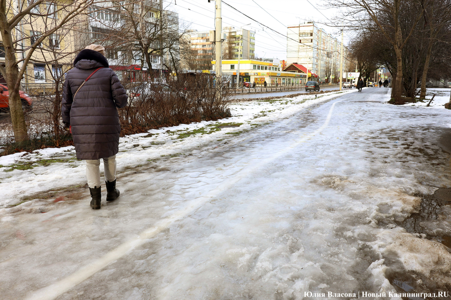 Чудеса эквилибристики и тонкости скольжения: как жители Калининграда передвигаются по тротуарам (фото)
