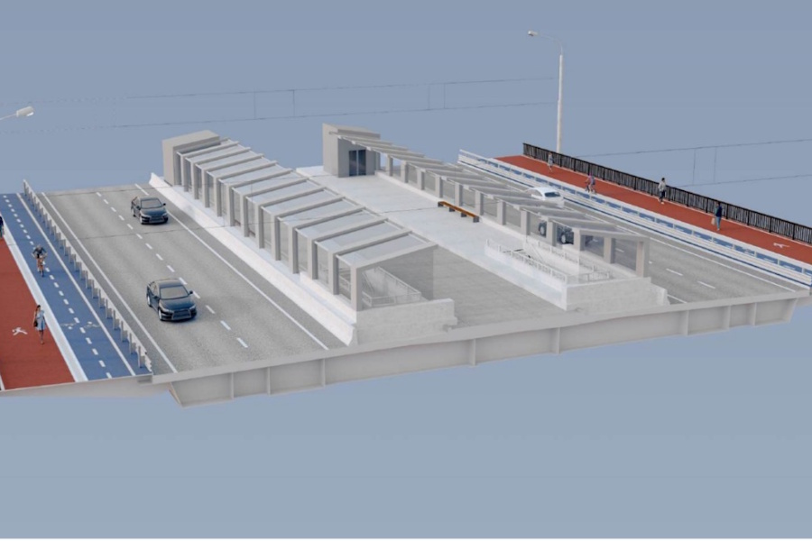 Проектировщик допустил создание трамвайной остановки в центре эстакадного моста (фото)