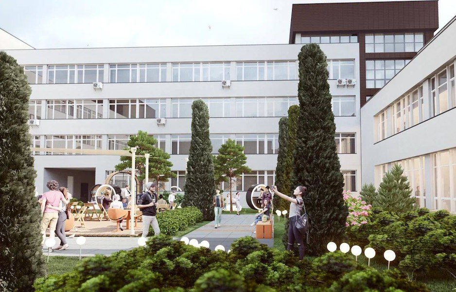 Внутренний дворик БФУ на улице Невского намерены реконструировать к октябрю (фото)