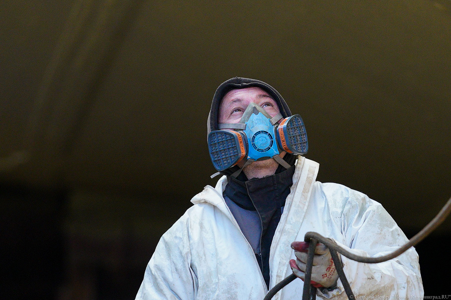 После кругосветки и перед новым рейсом: барк «Седов» проходит ремонт в Светлом (фото)