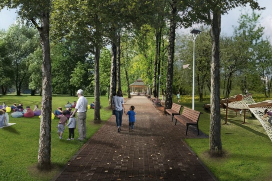 Эскизы: презентация проекта благоустройства центрального парка и территории у замка Рагнит 